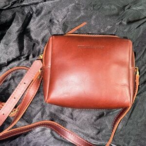 Portland Leather Goods Cognac Mesa Mini Crossbody Bag